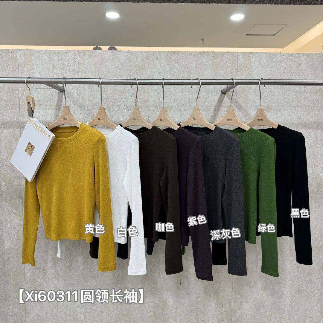 鑫燃KIKI （华绒竹节T）持证上岗圆领长袖T 60311 XI