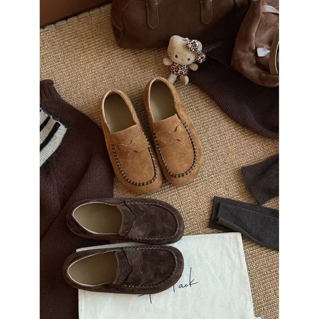 秋冬休闲款法式女新款百搭软底豆豆鞋单鞋869-1