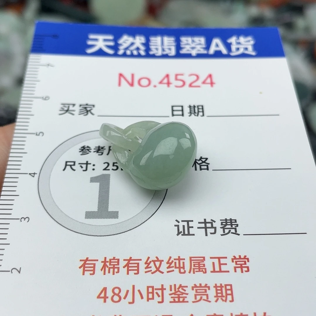 翡翠未镶嵌挂件4524