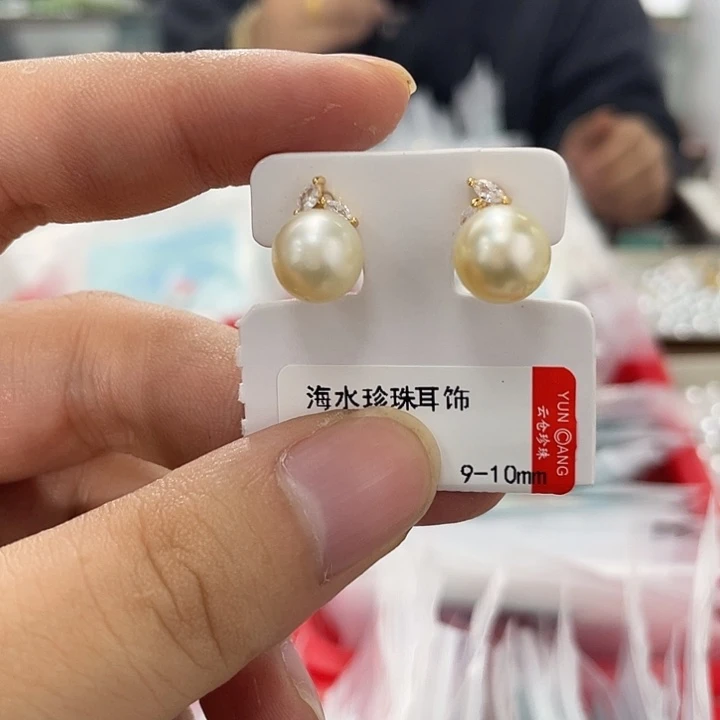 耳饰海水珍珠银S925镶嵌