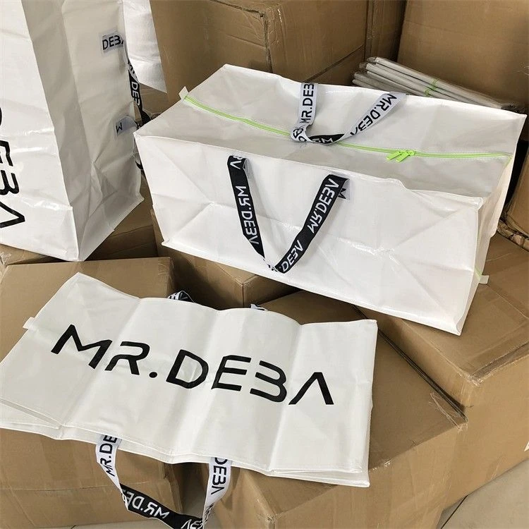 撞色大容量编织袋搬家被子衣服收纳袋子 购物袋收纳袋