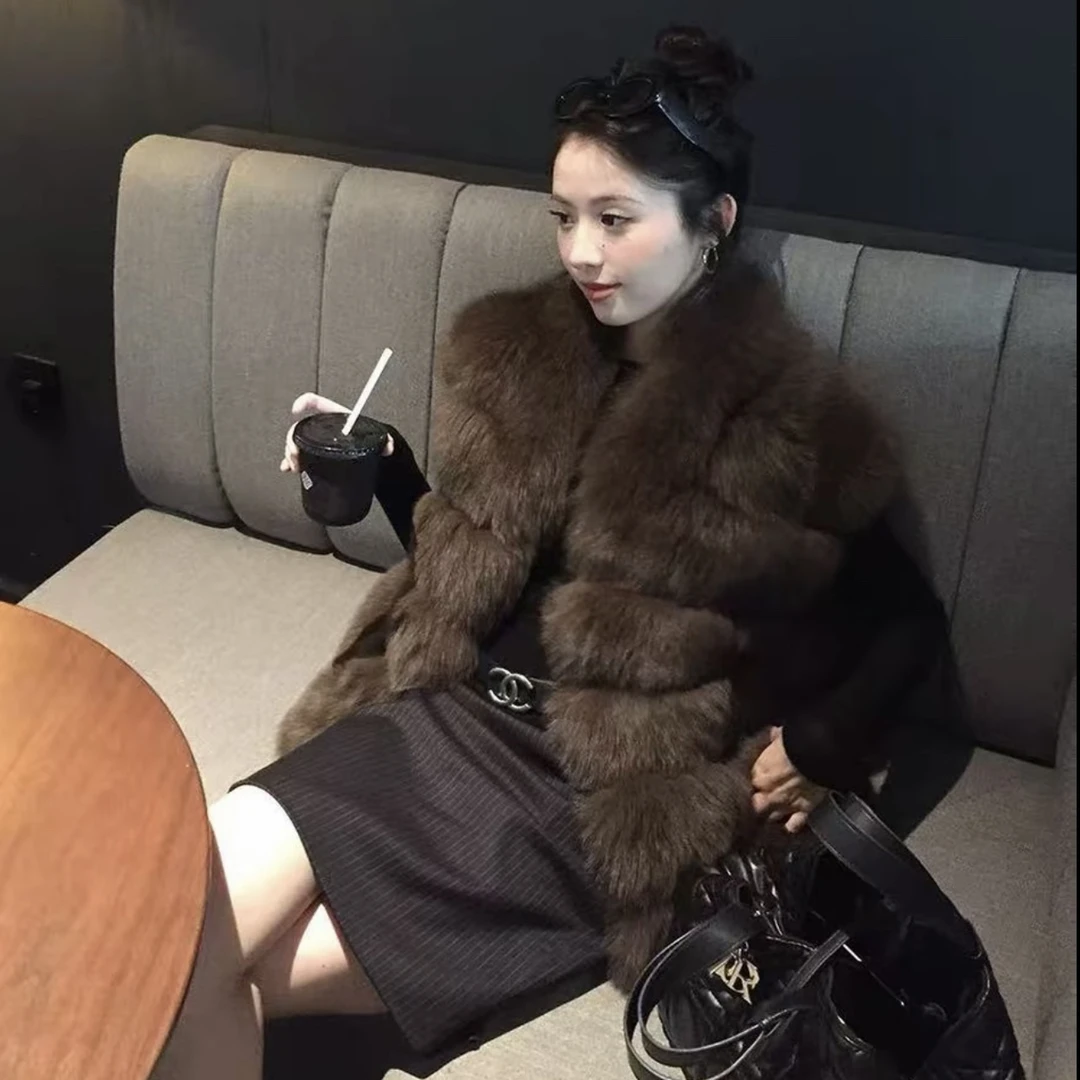 伍伍皮草「柏林热吻」2025新款真毛狐狸毛马甲皮草外套