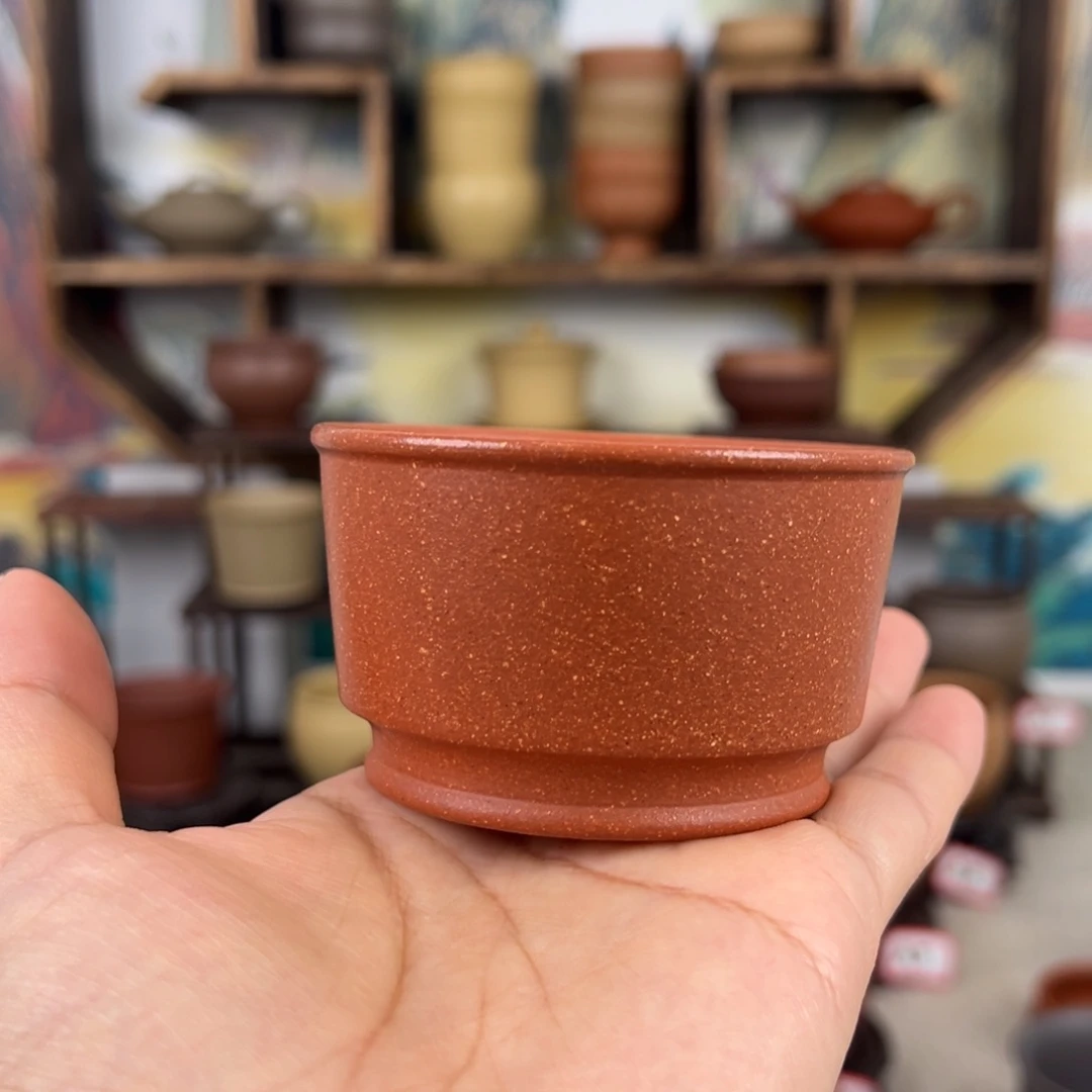 紫砂茶杯拙器甄选，纯原本矿。