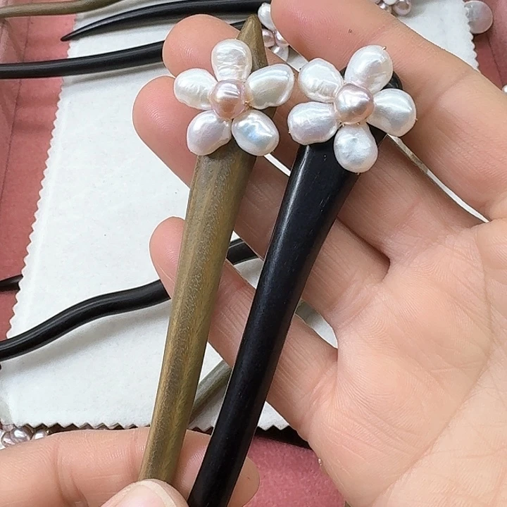 淡水珍珠发饰银S925镶嵌你****城