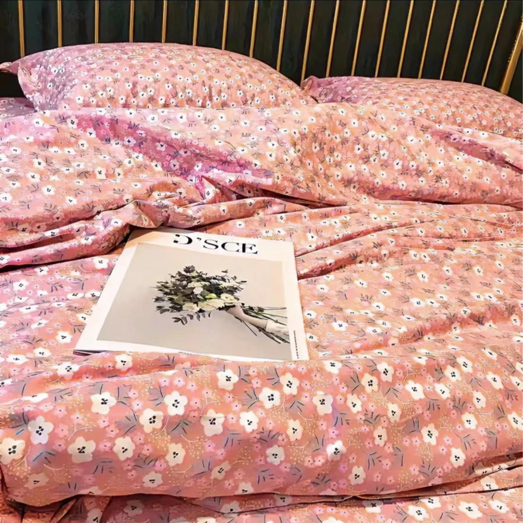 AA面福利款被罩--粉色小碎花单人150*200