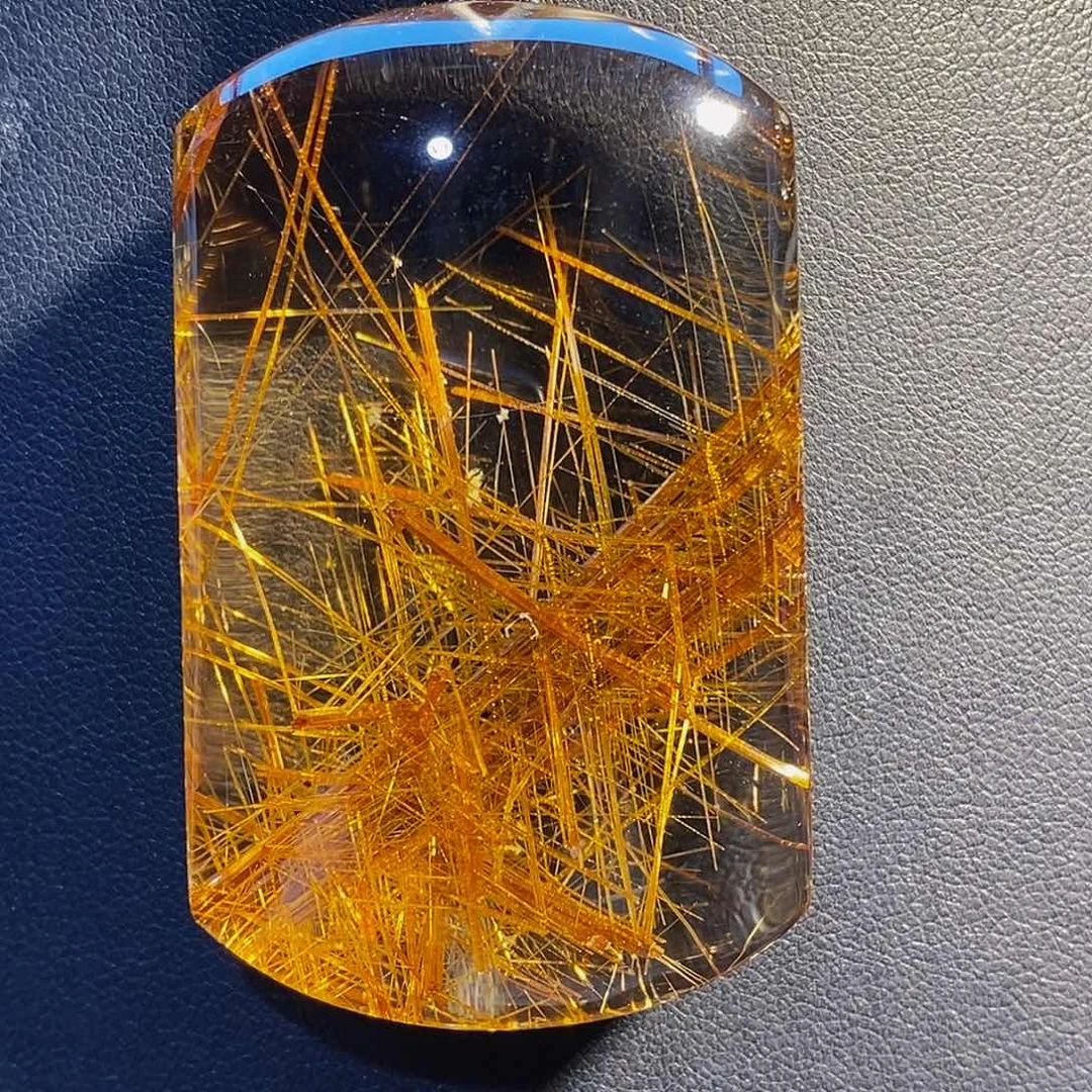 未镶嵌颈饰水晶天然全净体铜发晶无事牌吊坠