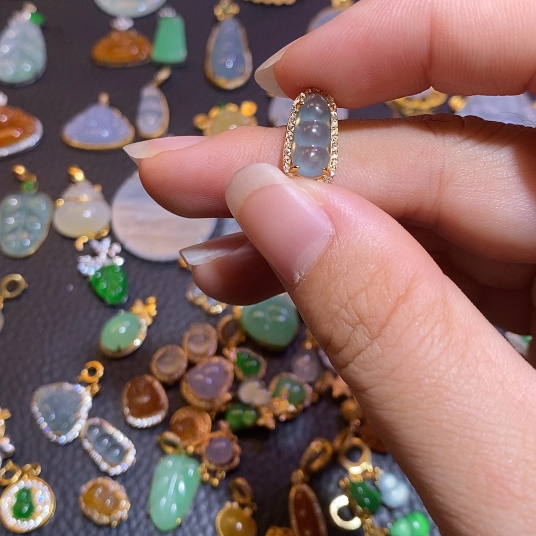 翡翠银S925镶嵌颈饰