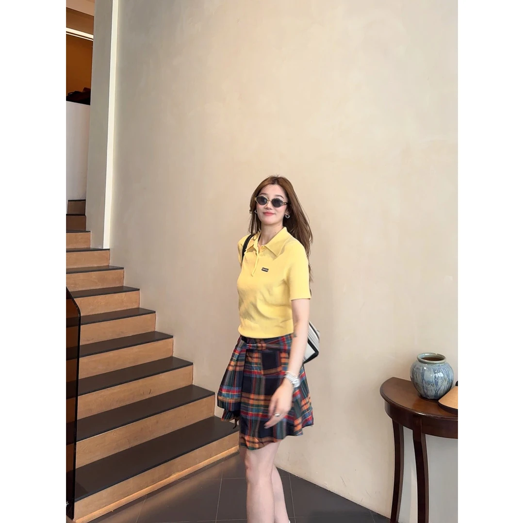 祝喜喜【夏日polo】25年夏季女POLO衫宽松显瘦简约端庄休闲穿搭