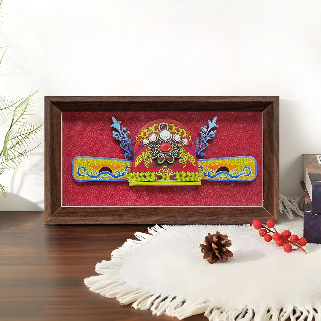 新中式桌面摆件中考高考礼物升学纸艺客厅国潮风摆件状元帽1222