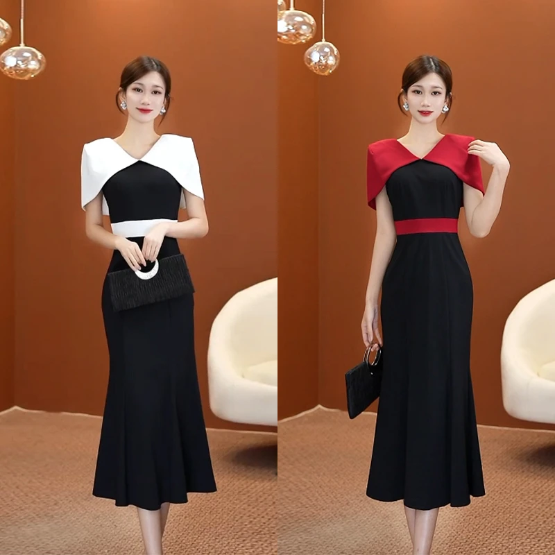 【文】气质轻奢连衣裙2025夏季新款法式浪漫收腰显瘦高腰鱼尾裙26