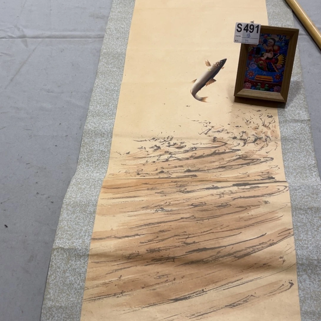 国画膝*手绘临摹动物挂轴