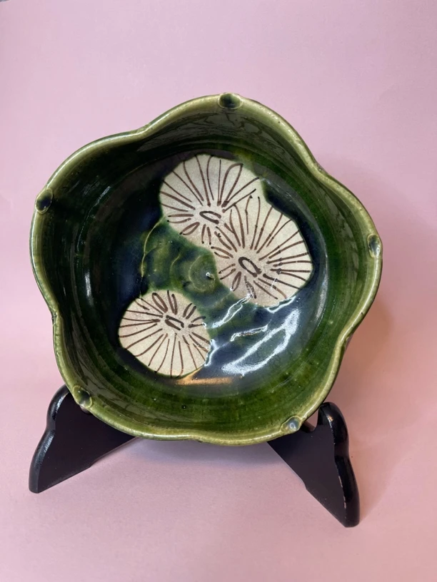 织布烧 织布烧陶瓷果子钵