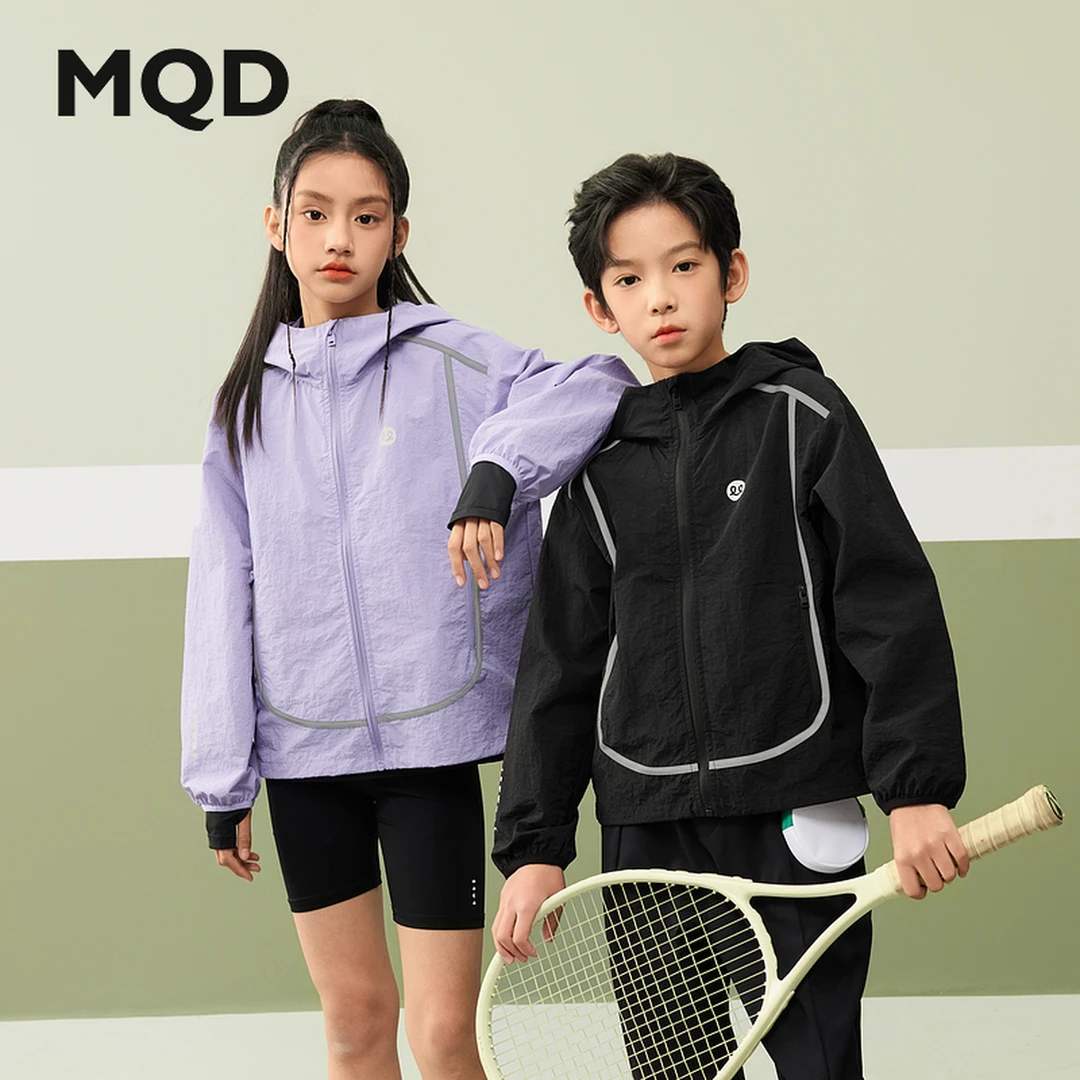 【运动系列】MQD25春季新品亲肤长袖撞色健身连帽外套9651W0812