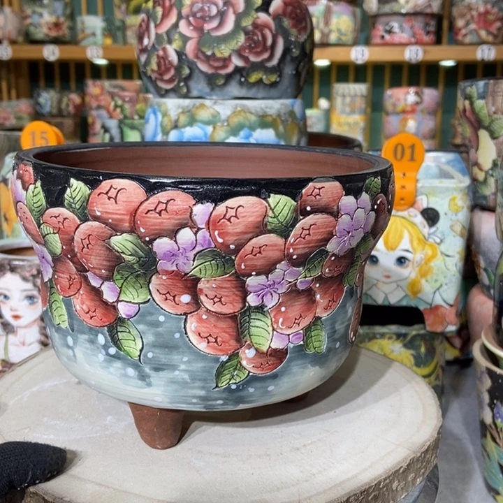 红陶景德镇艺术手绘作品