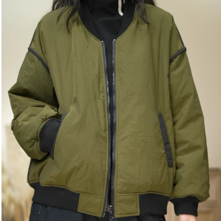 XX9752时尚休闲棒球服保暖宽松夹棉
