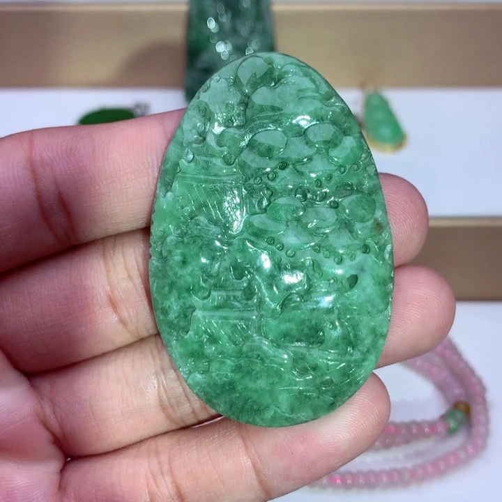 翡翠未镶嵌吊坠(不含链)