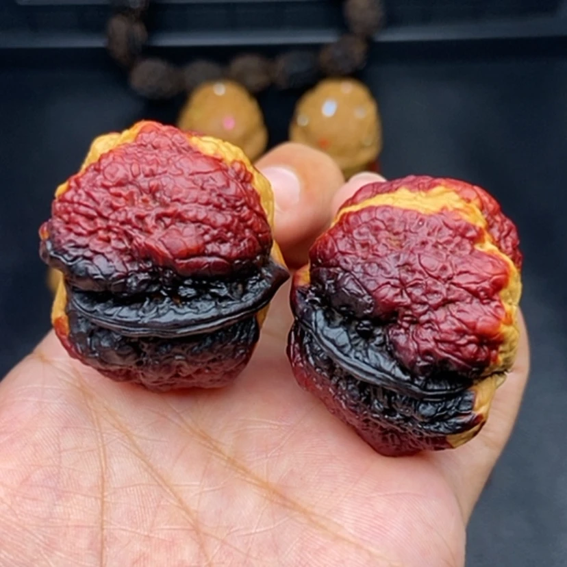 【闪购商品】文玩核桃把件40尺七彩蝴蝶蟾