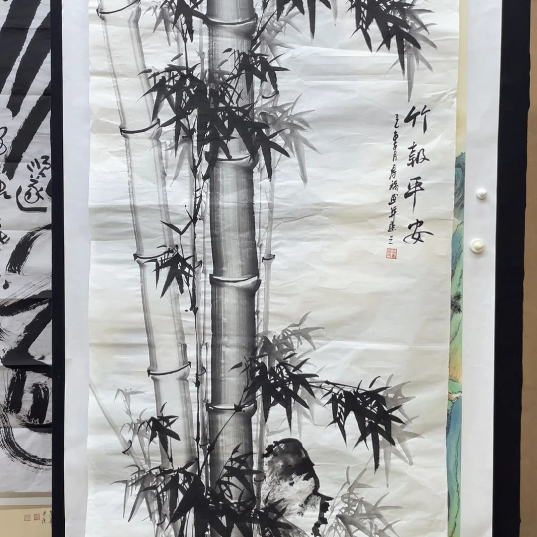 国画手绘国画，精品墨竹