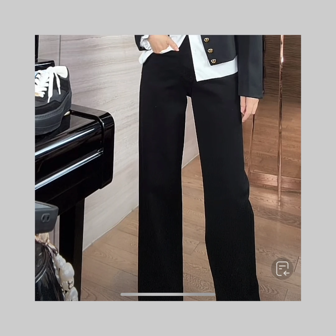 【阿春】丨"早春新款深色水洗直筒牛仔裤"