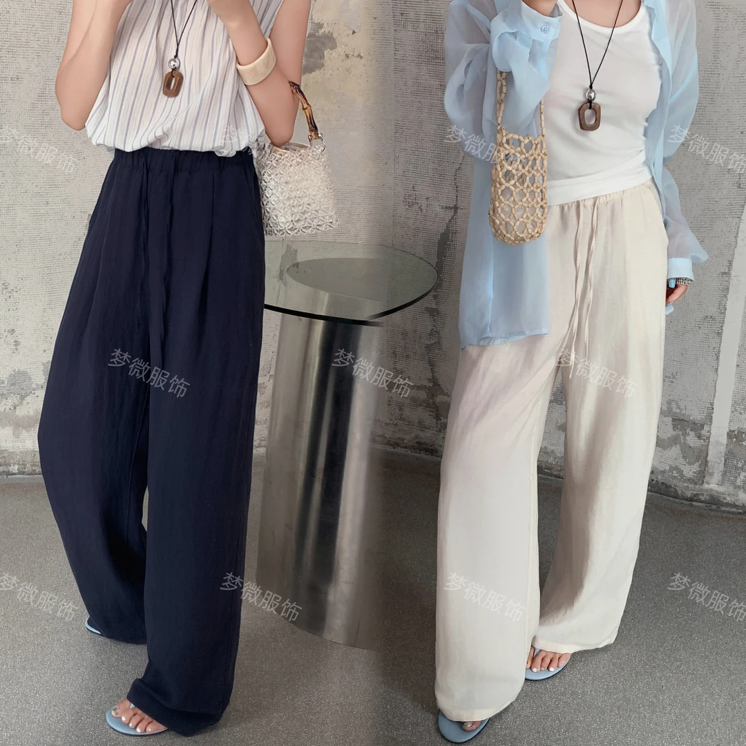 【天丝亚麻】氧气裤~夏款莱赛尔亚麻轻薄透气显瘦休闲阔腿直筒裤