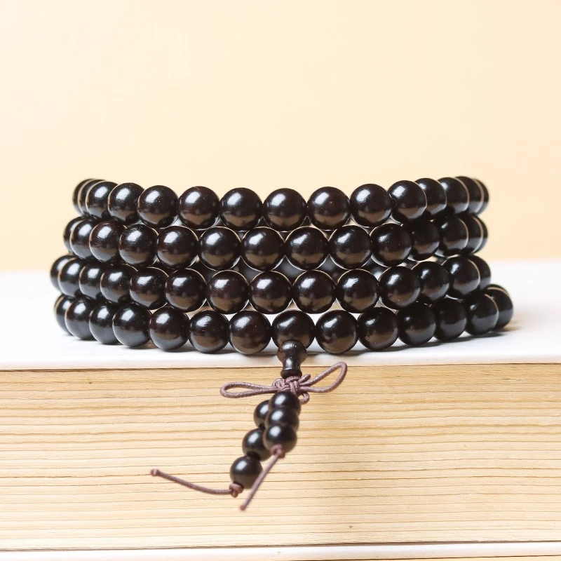 黑檀卡10男女款佛珠108手串 023（无礼盒）