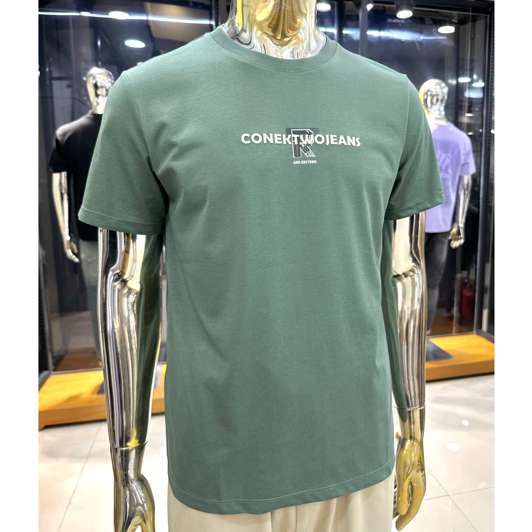 【福利补贴款】夏季新品字母立体硅胶凉感透气短袖休闲男圆领T恤