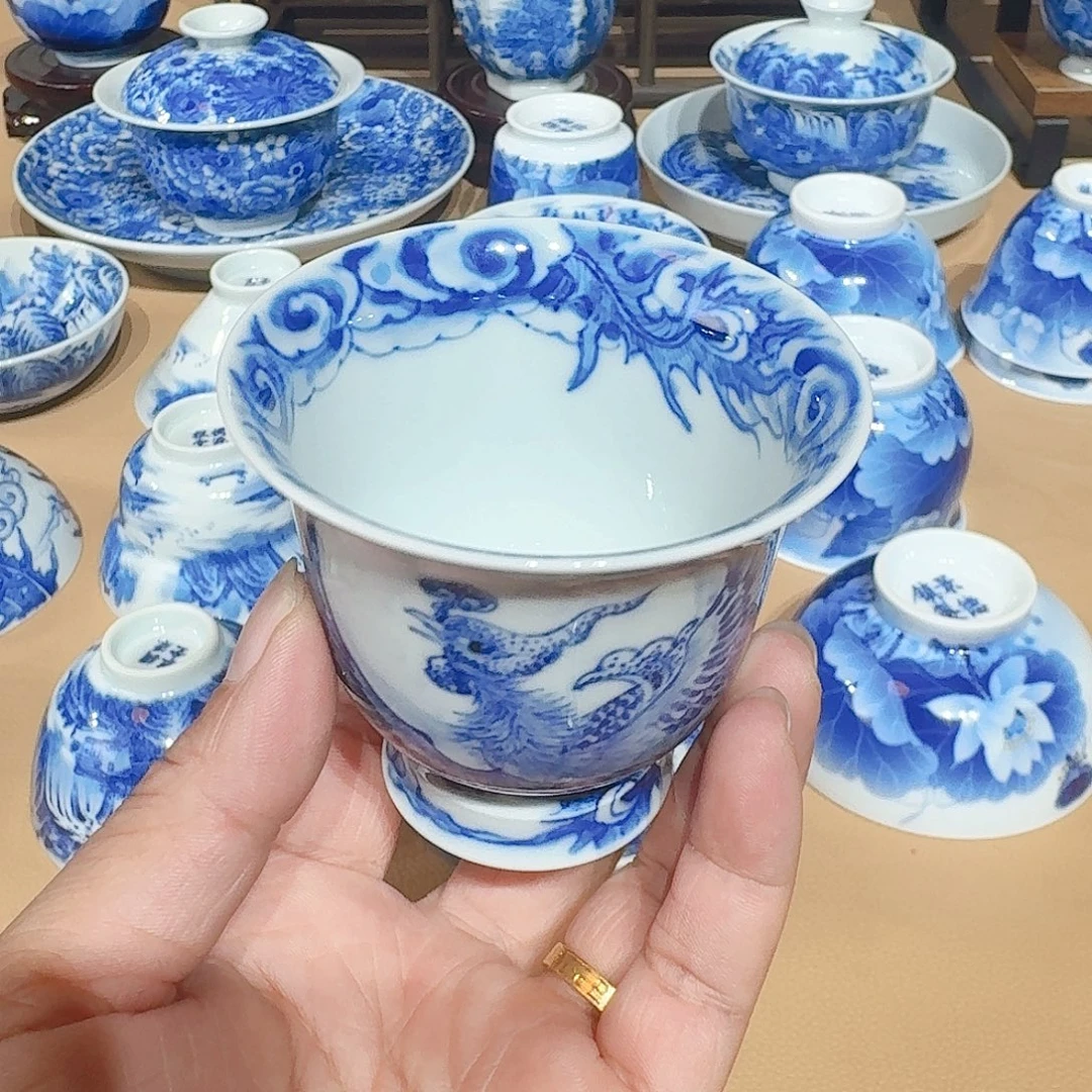 景德镇纯手绘单杯微瑕