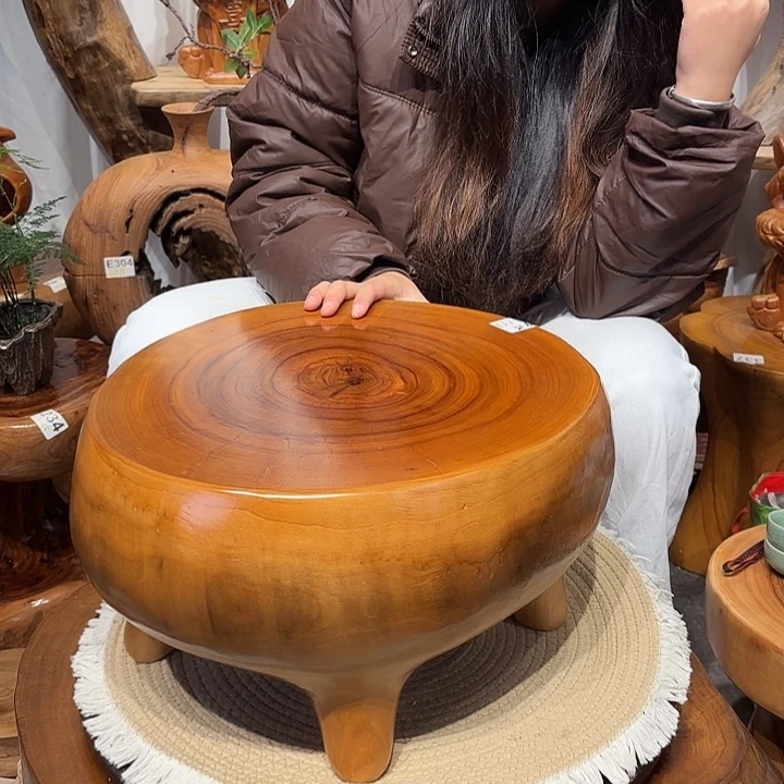 香樟木香樟木根雕凳子一物一拍编号796长40宽37高24