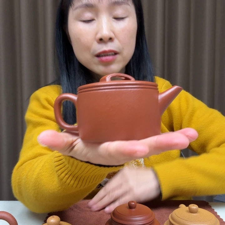 茶壶紫砂40目朱泥汉瓦150cc全手工
