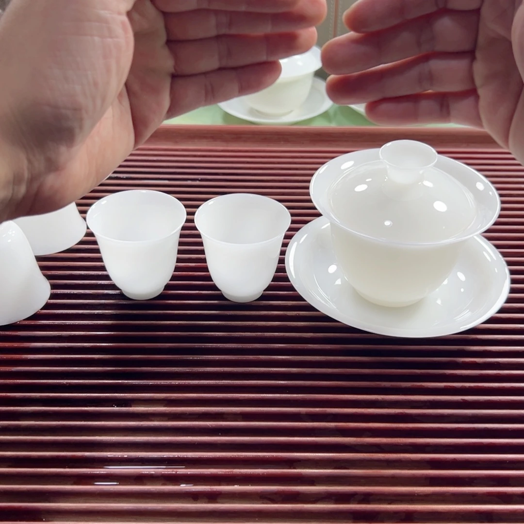7号润玉高级防烫150ml盖碗➕送2精工铃铛杯