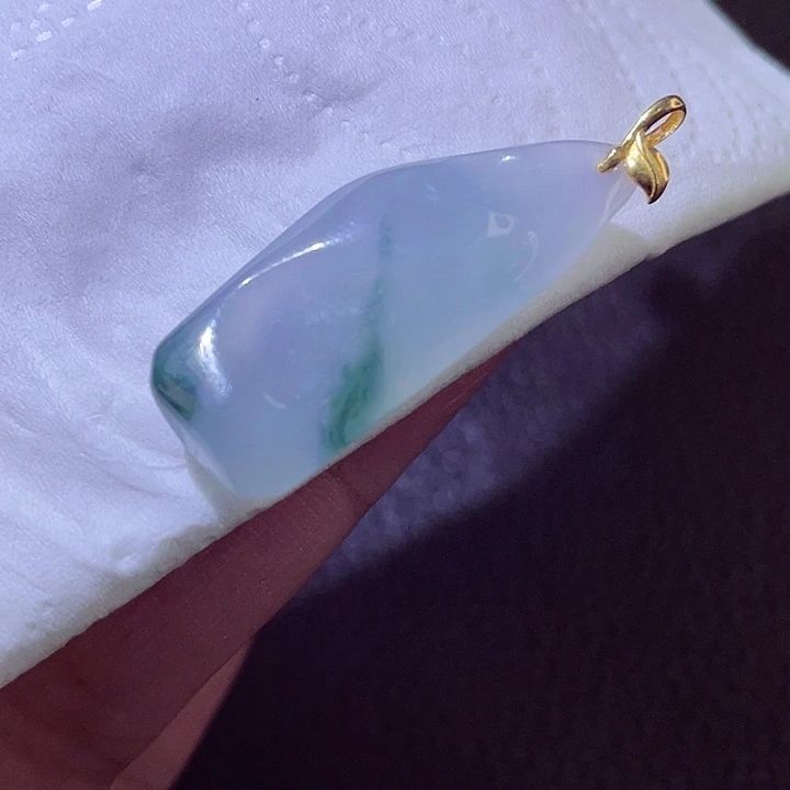 颈饰18K金镶嵌翡翠翡翠