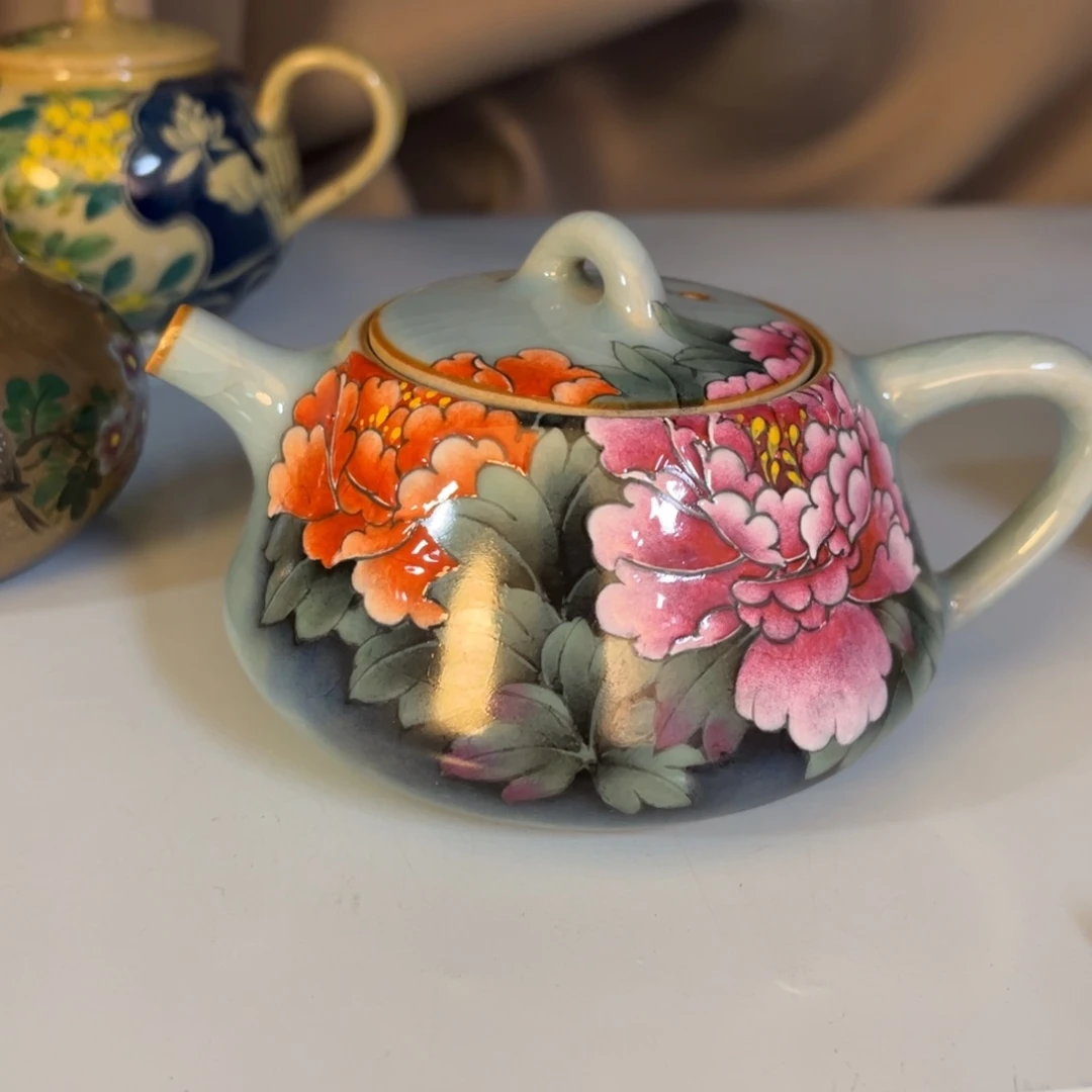 杯玫**熊柴烧手工手绘陶瓷