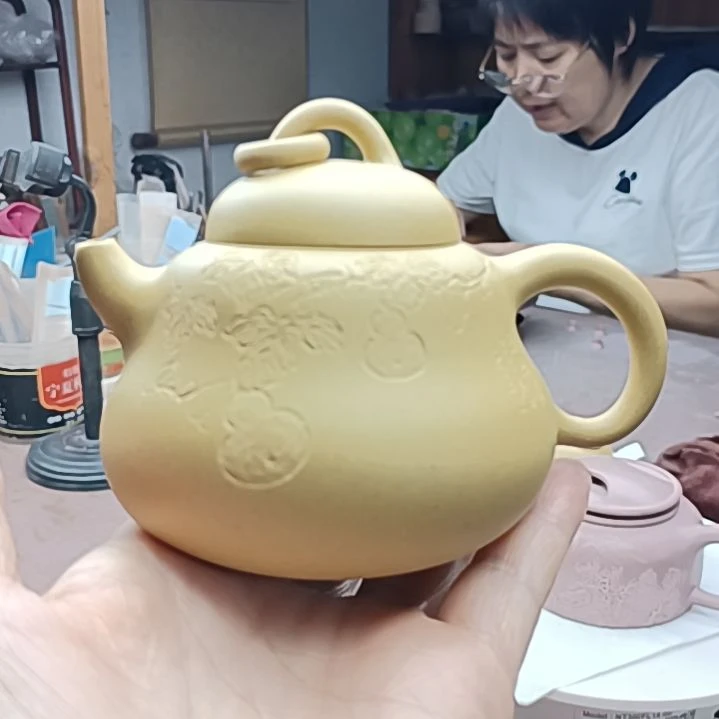 紫砂茶案熠闪刻绘葫芦8