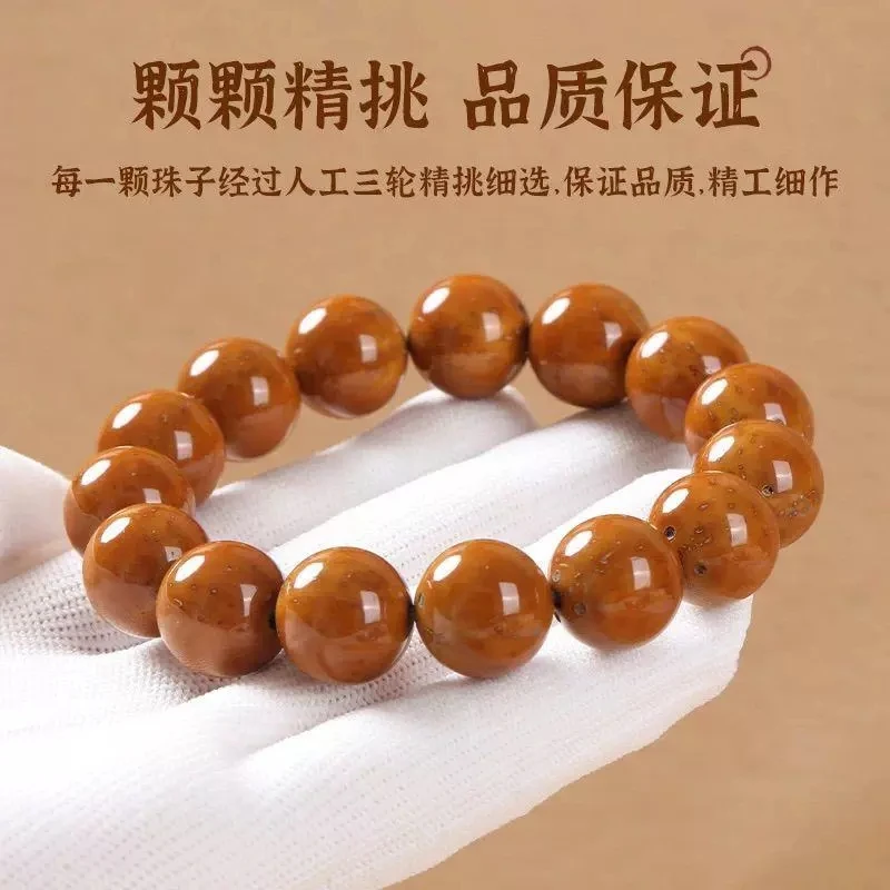招财紫金鼠光珠手串男女款实心精挑老料佛珠念珠10mm