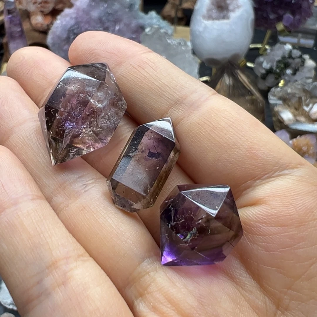 宣***奇石材三颗超七精品绕线订制不退不换