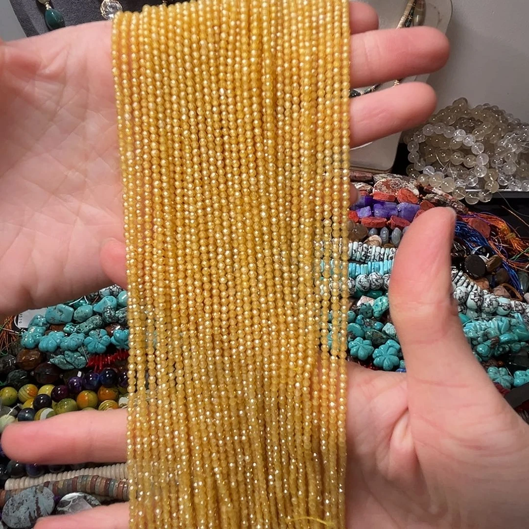 玛瑙/玉髓合金珠宝半成品N33黄锆石2