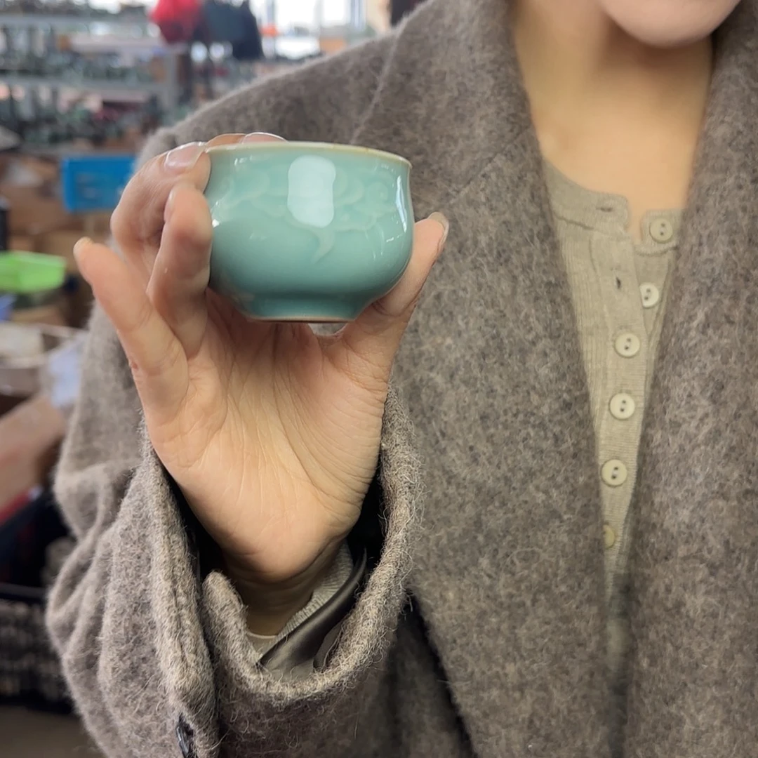 龙泉云间青瓷小米茶器