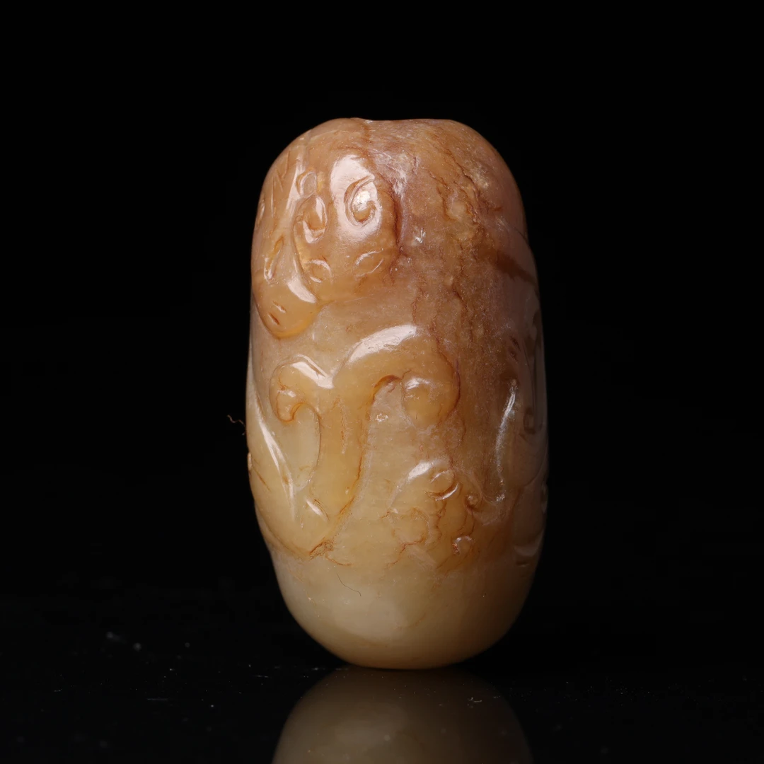 明代和田玉龙纹玉珒-LM