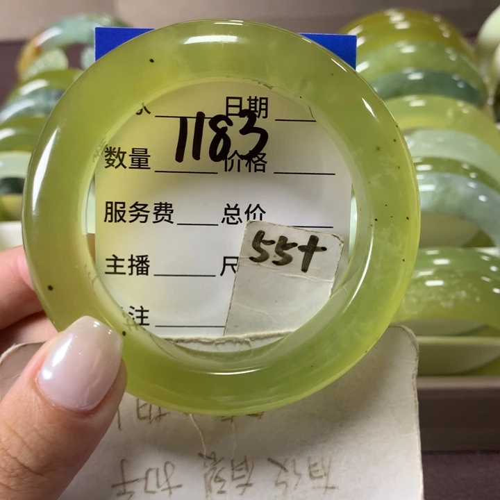 未镶嵌蛇纹石玉手镯1183