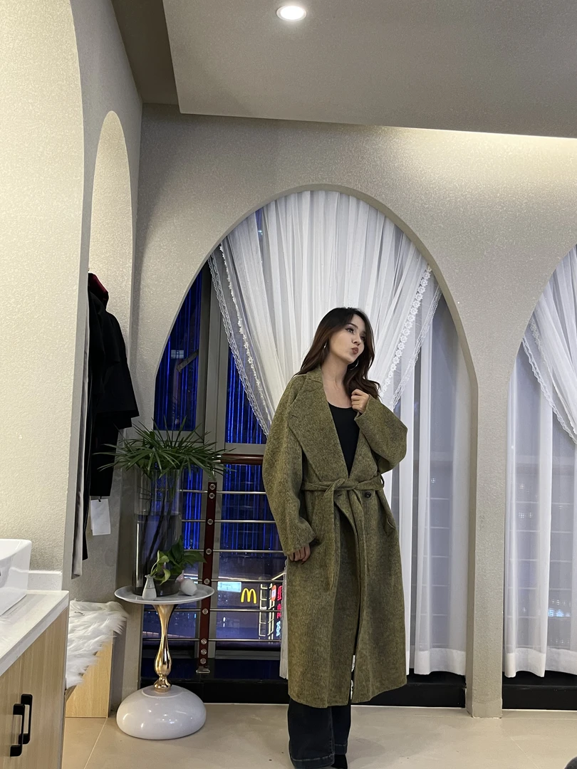 【FADEYLiY伐德丽】秋冬休闲中长款双面羊毛大衣#FA906