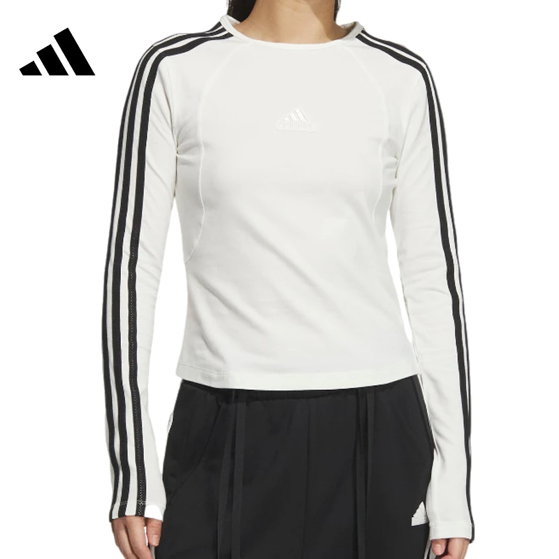 【滔搏体育】adidas阿迪达斯女子W 3S TEE针织无领长T恤JW4643