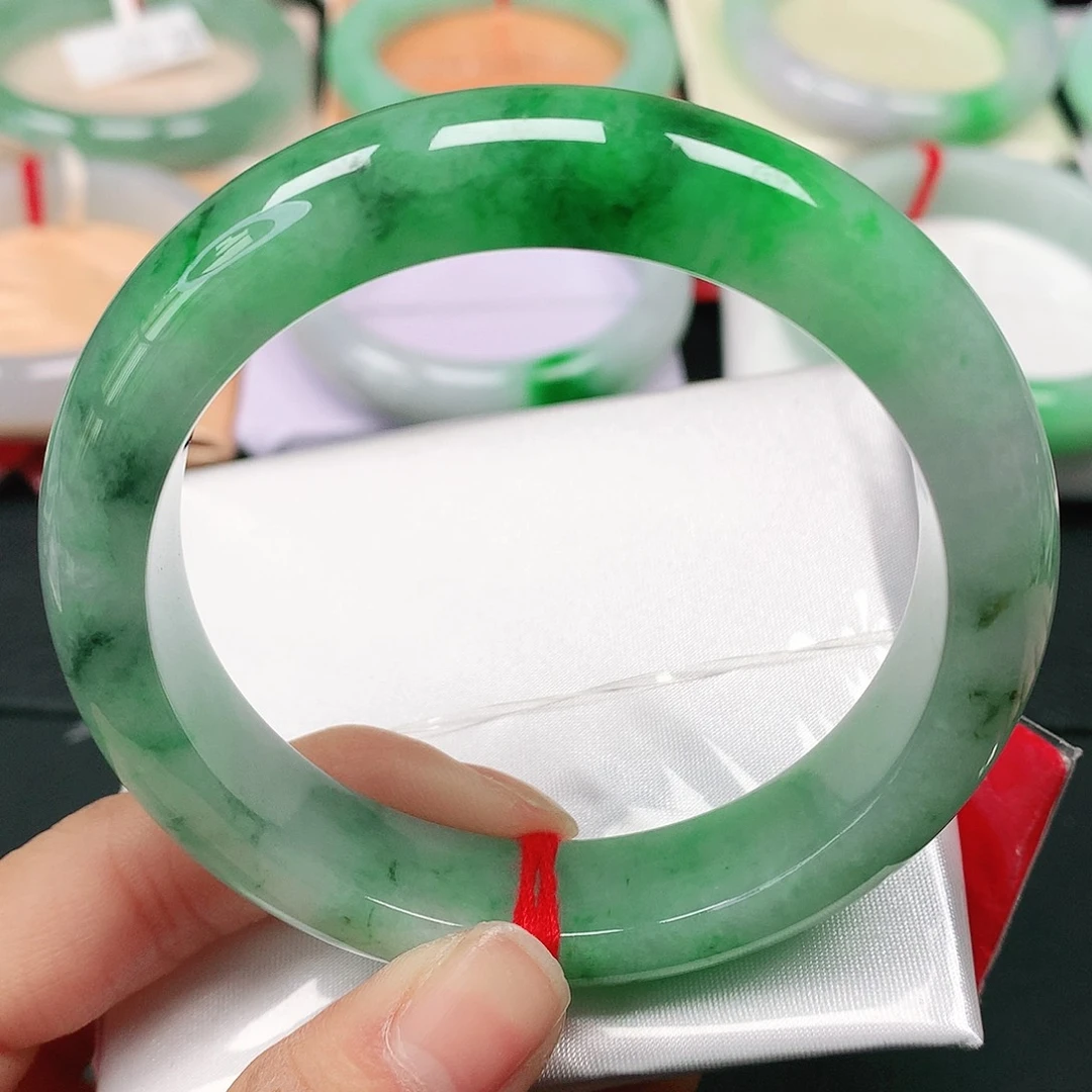 翡翠手镯未镶嵌天然翡翠手镯56