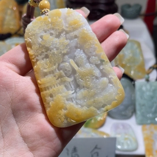 幸***家翡翠未镶嵌挂件翡翠