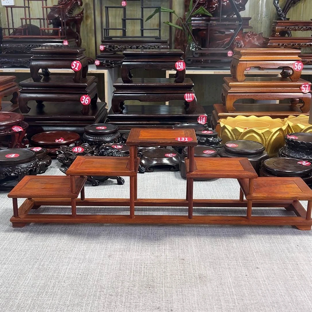 红木底座精雕工艺品