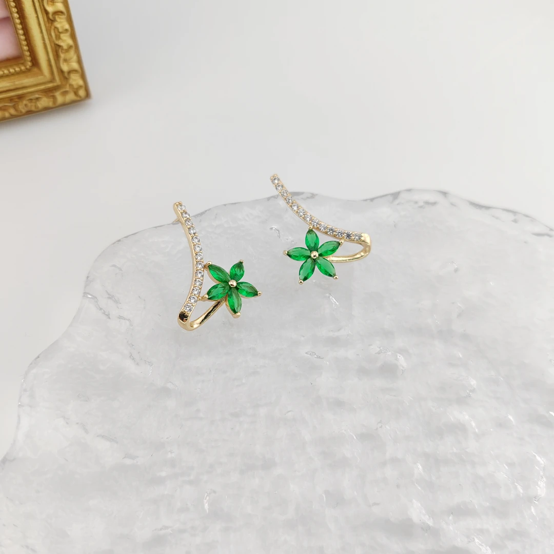 XUPING/旭平首饰 合金合成锆石耳饰 【潘生福利】花GDD X000996871