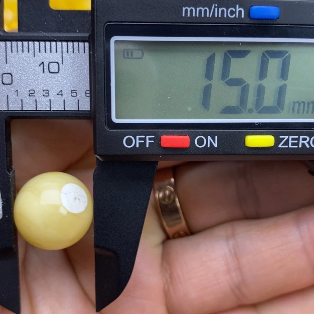 琥珀裸石未镶嵌⺗*15圆珠默认直发打孔不退不换