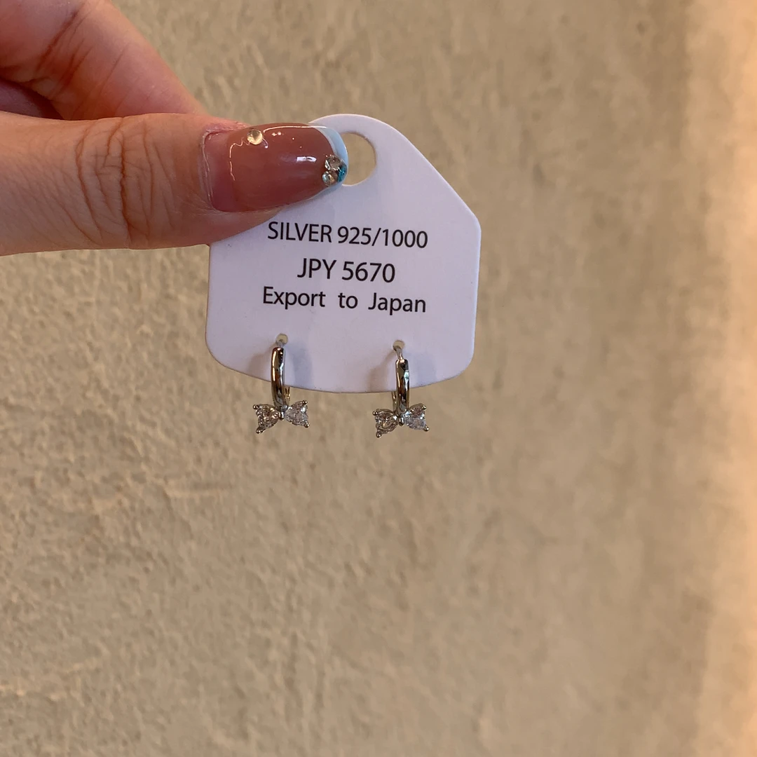 合金锆石耳饰 超闪锆石耳圈韩版耳环轻奢高级感小众百搭耳扣气质