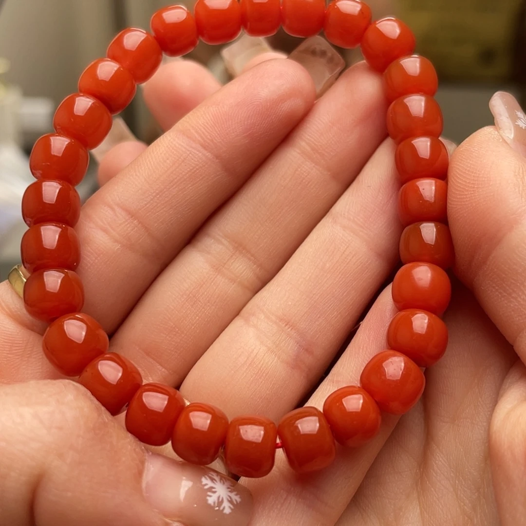 南红玛瑙手链未镶嵌