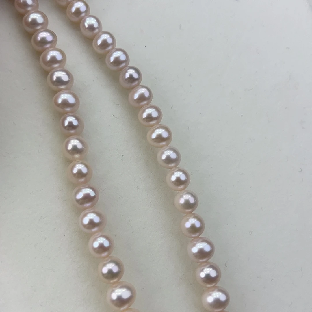 淡水珍珠颈饰银S925镶嵌➕9-10高品极光曼塔玫瑰