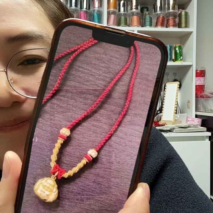 纯手工编织红绳项链